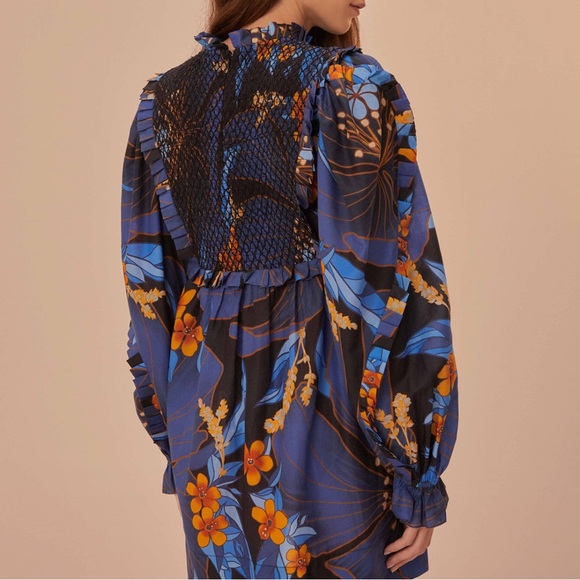 FARM RIO Black Pietra Floral Mini Dress - size Small - Picture 5 of 5